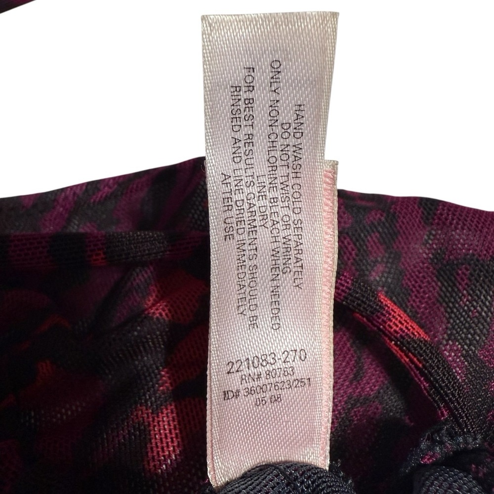 Vintage Victoria's Secret Sheer Mesh Animal Print Side Tie String Bikini XS/S - Picture 8 of 8